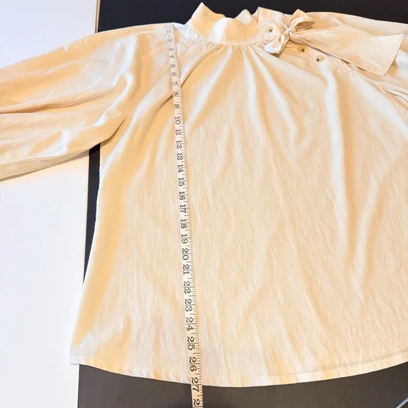 Summum Australia ecru top size 42 (Medium), lightweight batist cotton blend - Picture 5 of 15